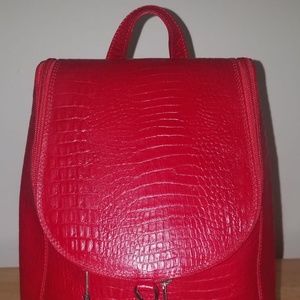 Leather  backpacks, leather purse, handbag, school